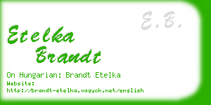 etelka brandt business card